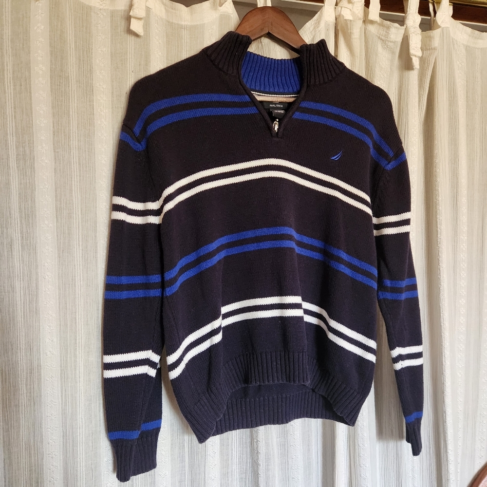 Navy Blue Nautica Marine Thick Sweater